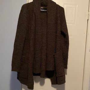 Roots Brown knit cardigan. Size small.